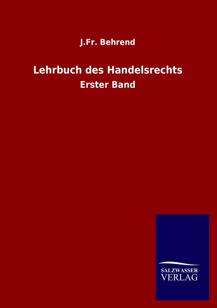 Lehrbuch des Handelsrechts