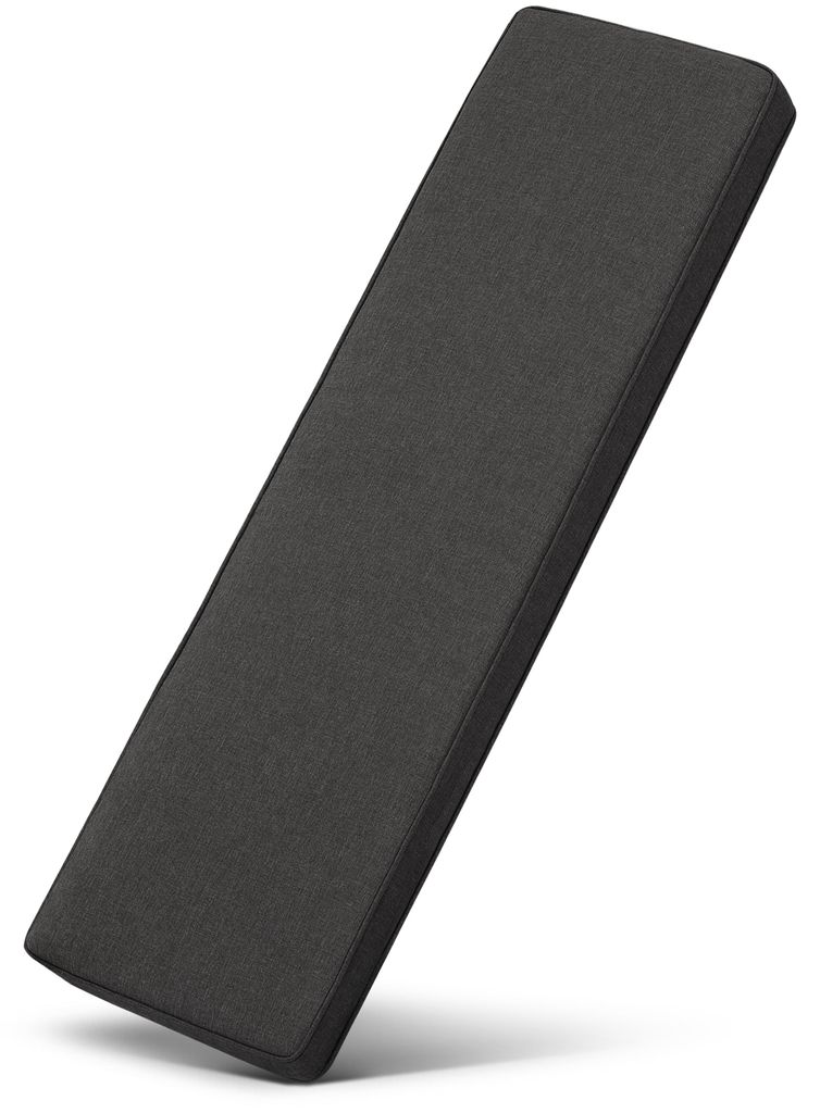 Beautissu Outdoor Bankauflage Calme BK 110x40x5cm Graphitgrau