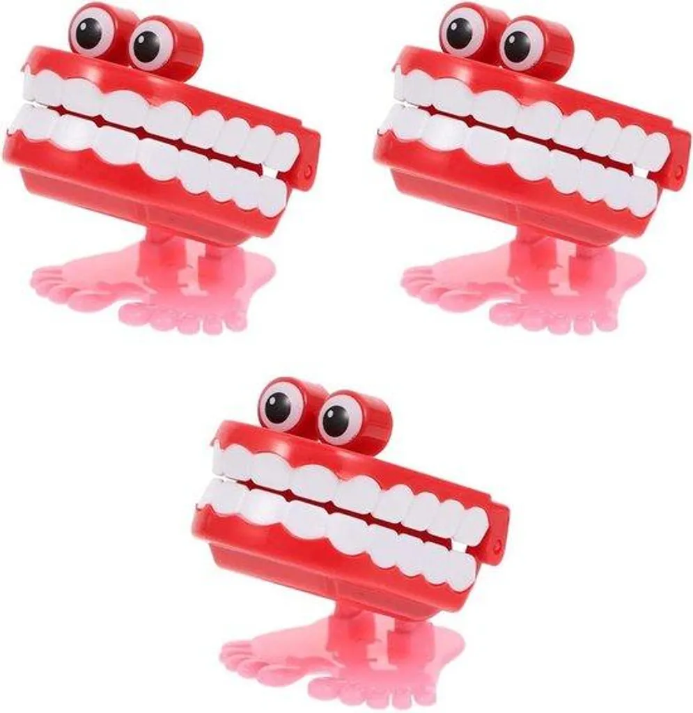 3 Jouets à Remonter Dents et Yeux - Figurine Dentiste Mignonne, Cadeau