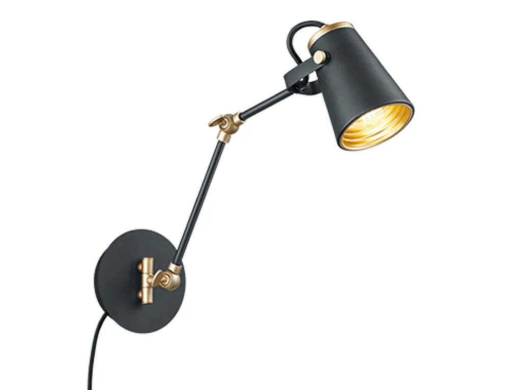 Applique EDWARD Trio Lighting 208870132 | Illuminazione Interni Nera