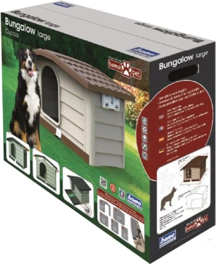 Cuccia Cane Esterno Bama 89x75x62 cm Resina - Montaggio Senza Attrezzi - 8