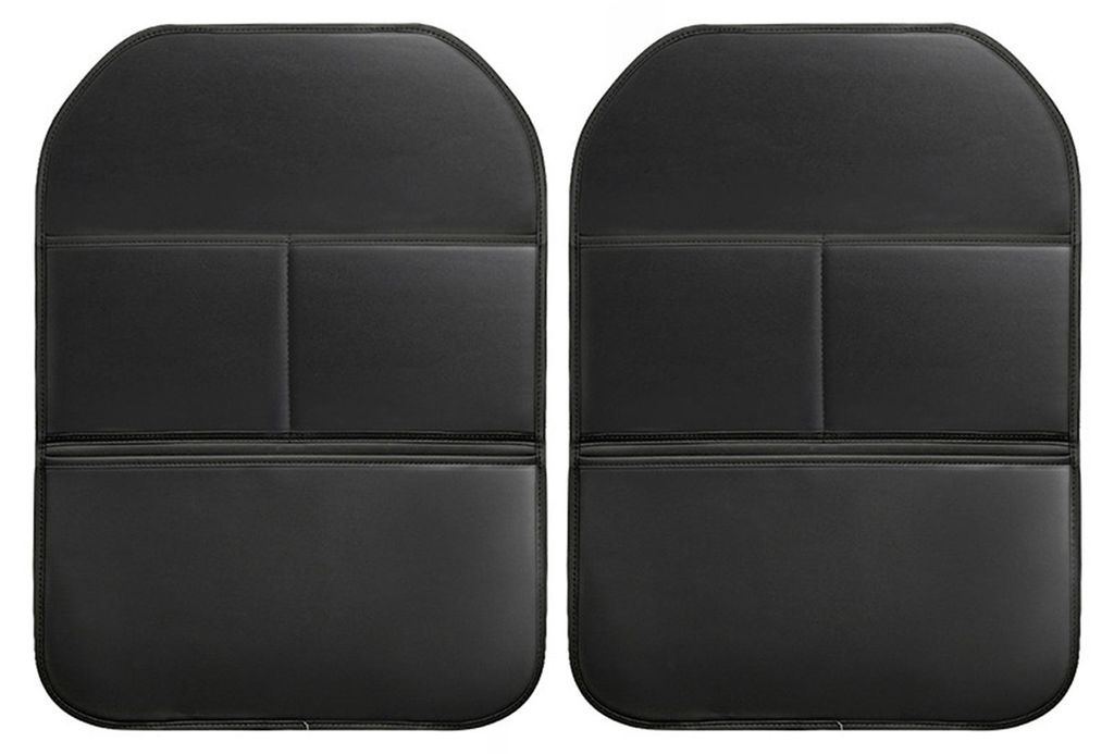1/2 Stück Auto-Rücksitzschutz aus Kunstleder, wasserdicht, Trittschutzmatte für den Vordersitz mit Aufbewahrungsorganizer und großen Taschen, A...