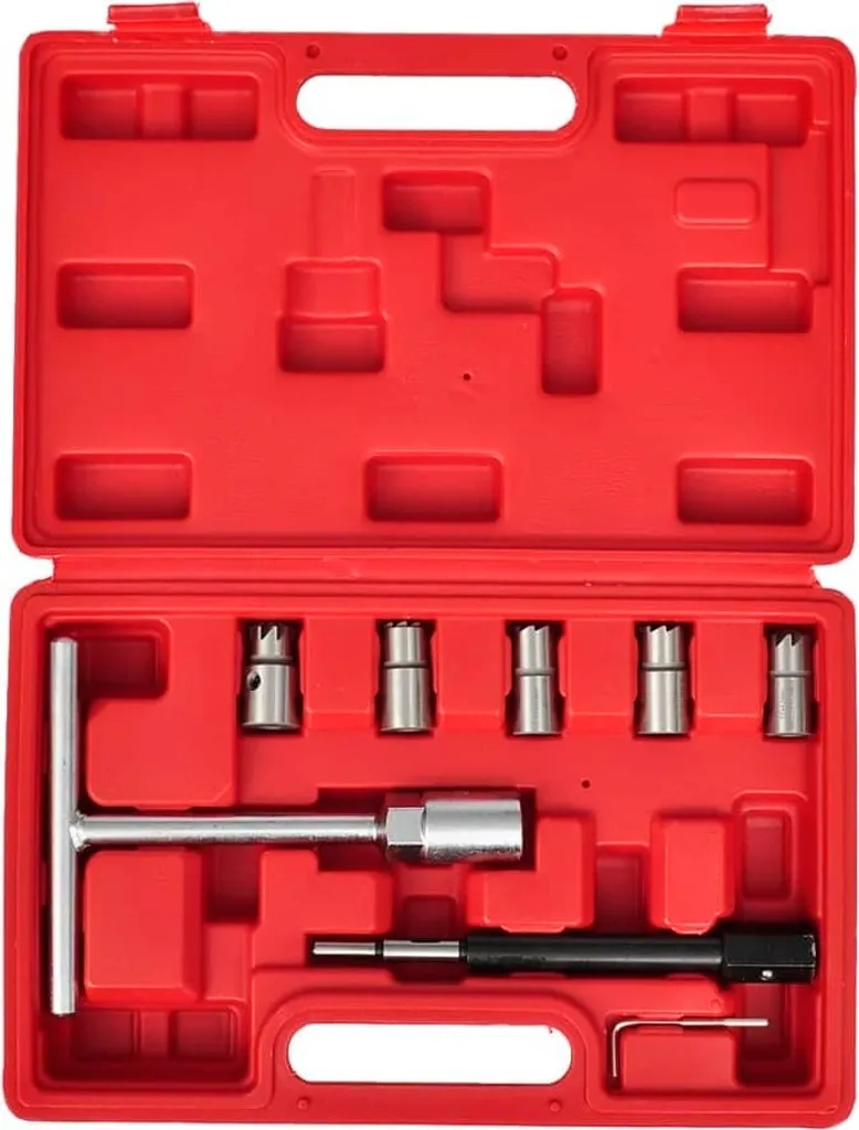 Kit nettoyage injecteurs diesels 7 pièces avec fraises en acier carbone