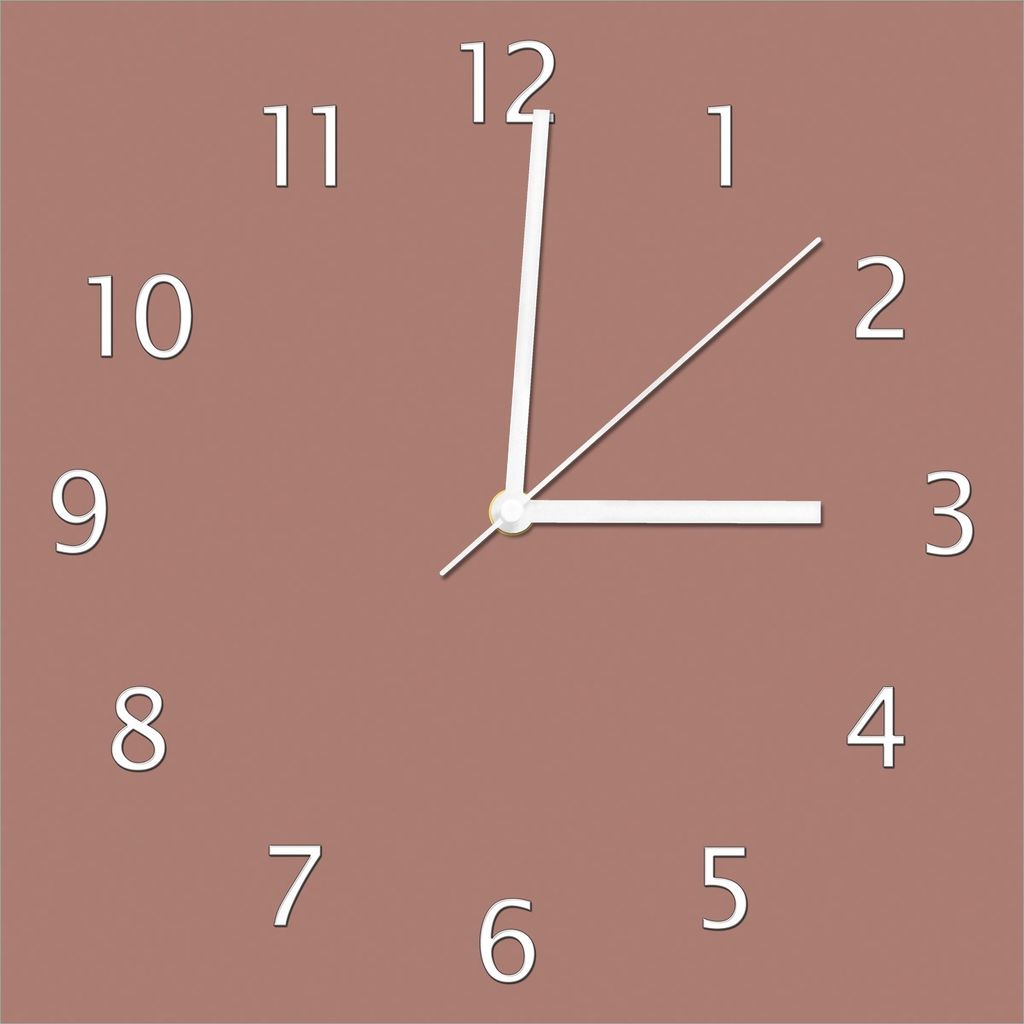 Wallario Design Wanduhr Pastellpink aus Echtglas, Größe 30 x 30 cm