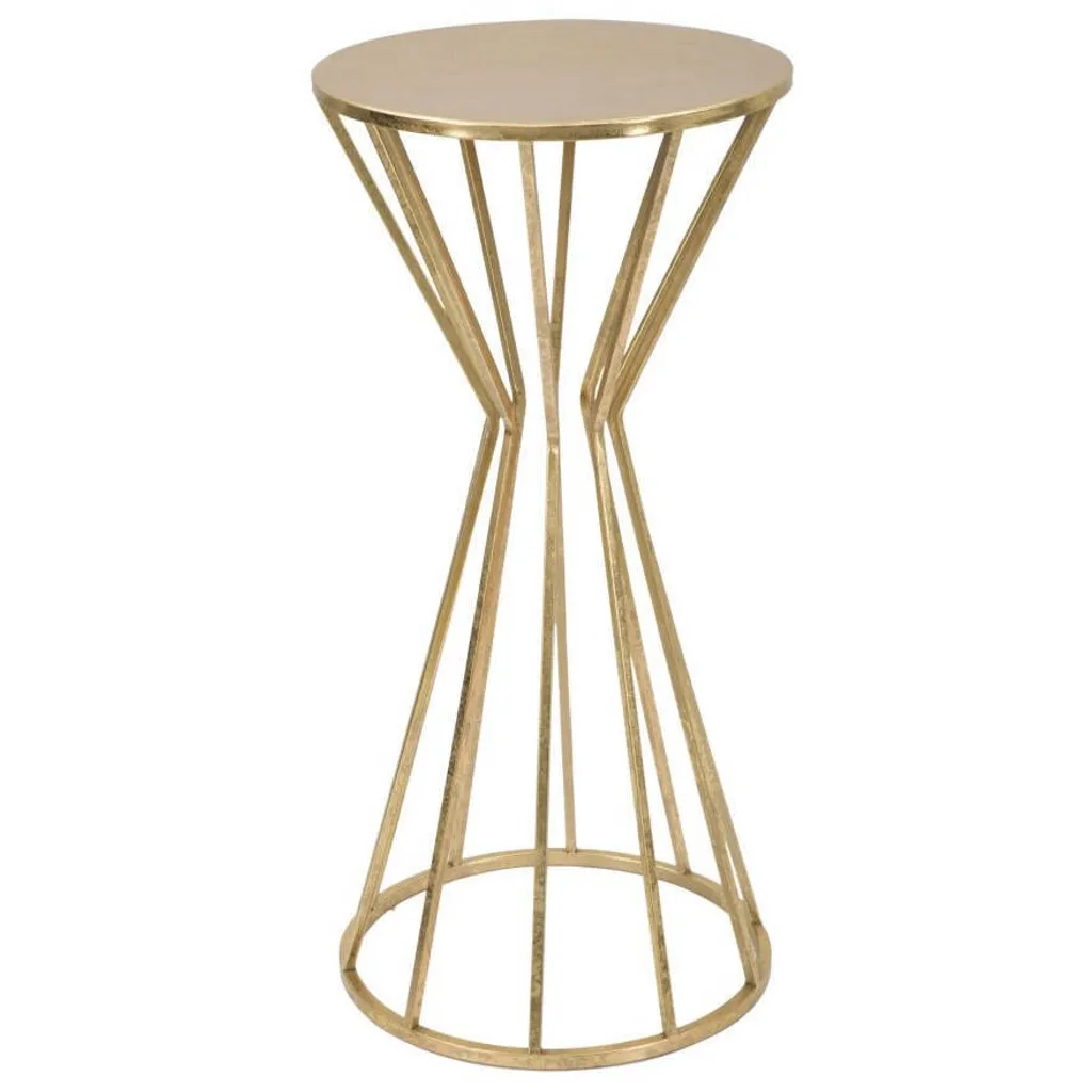 Mauro Ferretti Tavolino Stick Glam Oro Ø 38x80 cm - Design Lussuoso