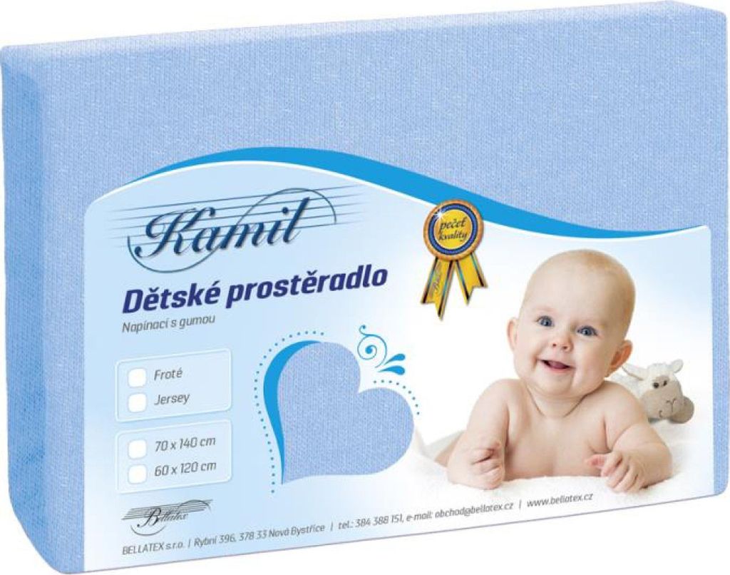 Baby-Jersey-Laken - Blau - 70x140