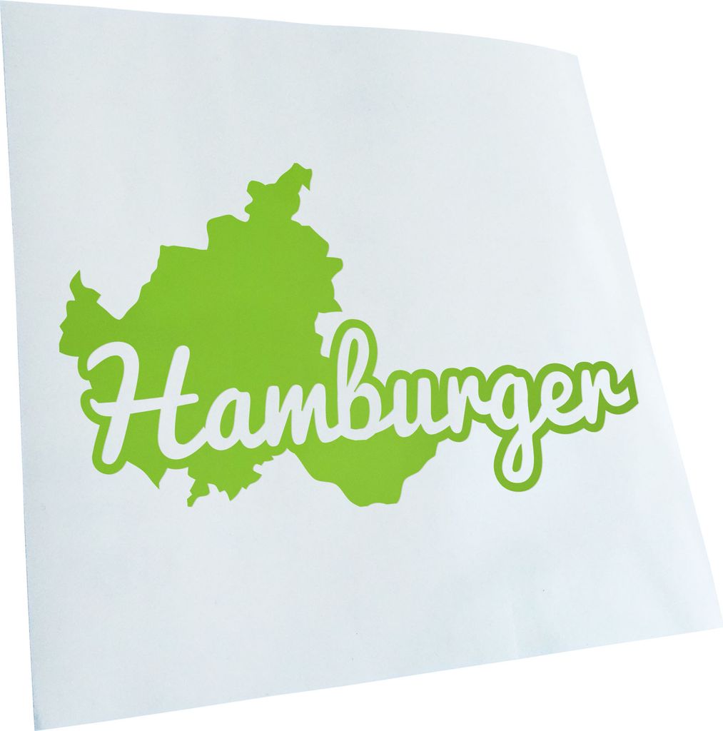 Kiwistar - Autoaufkleber - Hamburger Herkunft - Lindgrün - 50x25cm - Aufkleber für Auto, Laptop, Fahrrad, LKW, Motorrad mehrfarbig JDM Decal Racing
