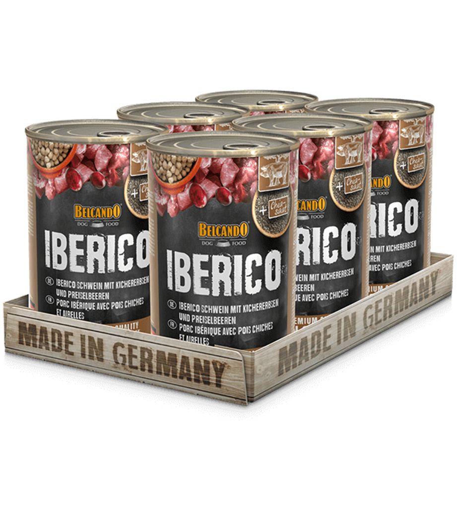 BELCANDO Iberico Schwein mit Kichererbsen und Preiselbeeren 6x 400g