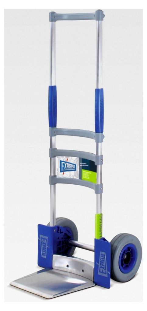 Klappbare Alu Sackkarre / 75kg / pannensichere breite Räder / Schaufel L 24,5 x B 22 cm