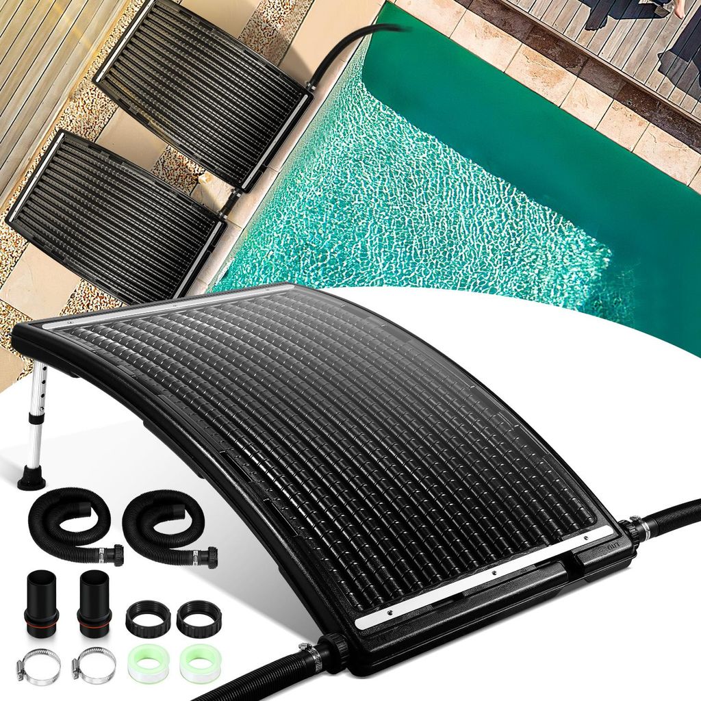 TolleTour Solarheizung Schwimmbad Poolheizung Pool Solarabsorber schwarz 110 x 69 x 14 cm