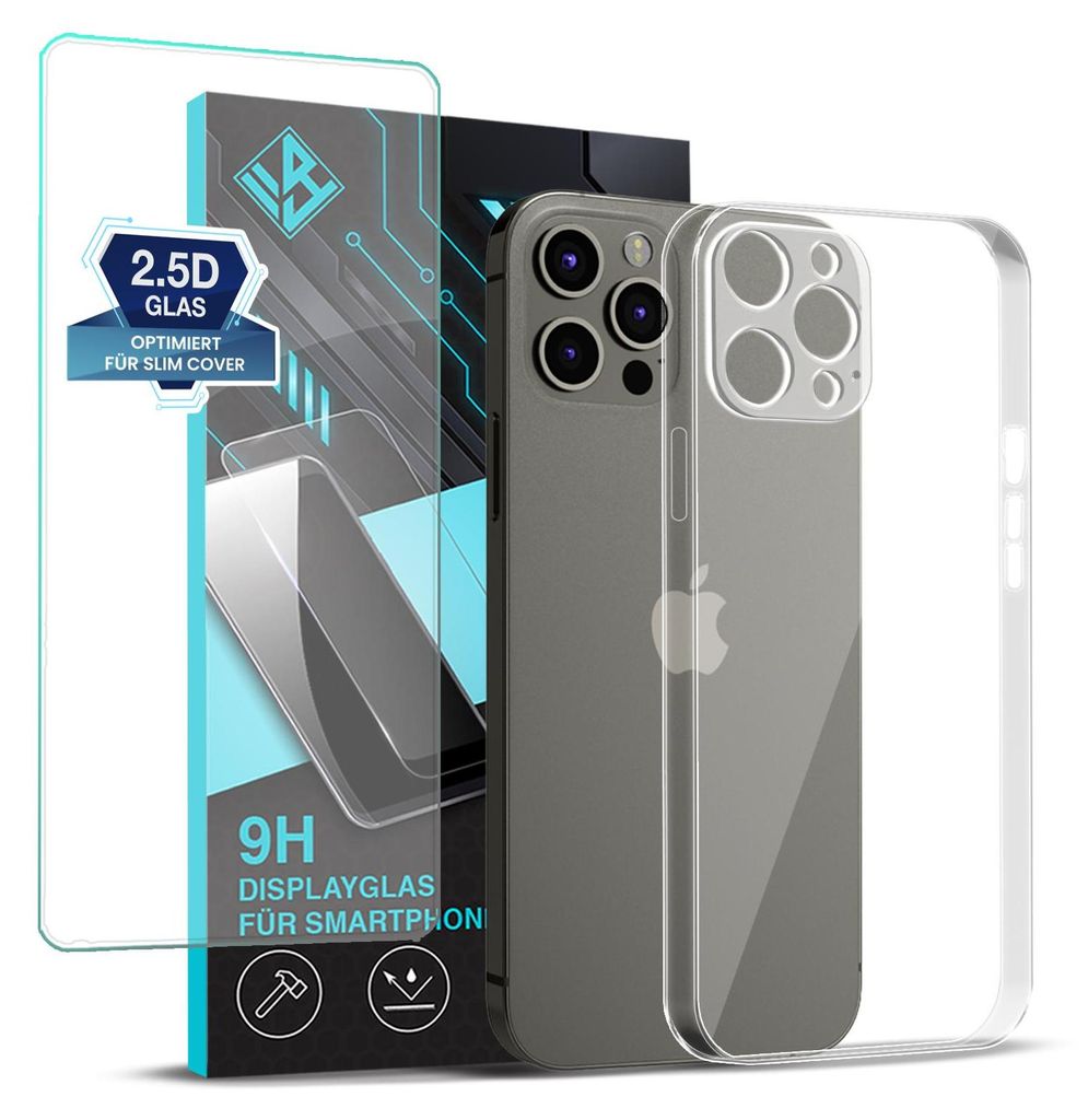 Handyhülle für Apple iPhone 12 Pro mit 9H Displayglas Produktbild 