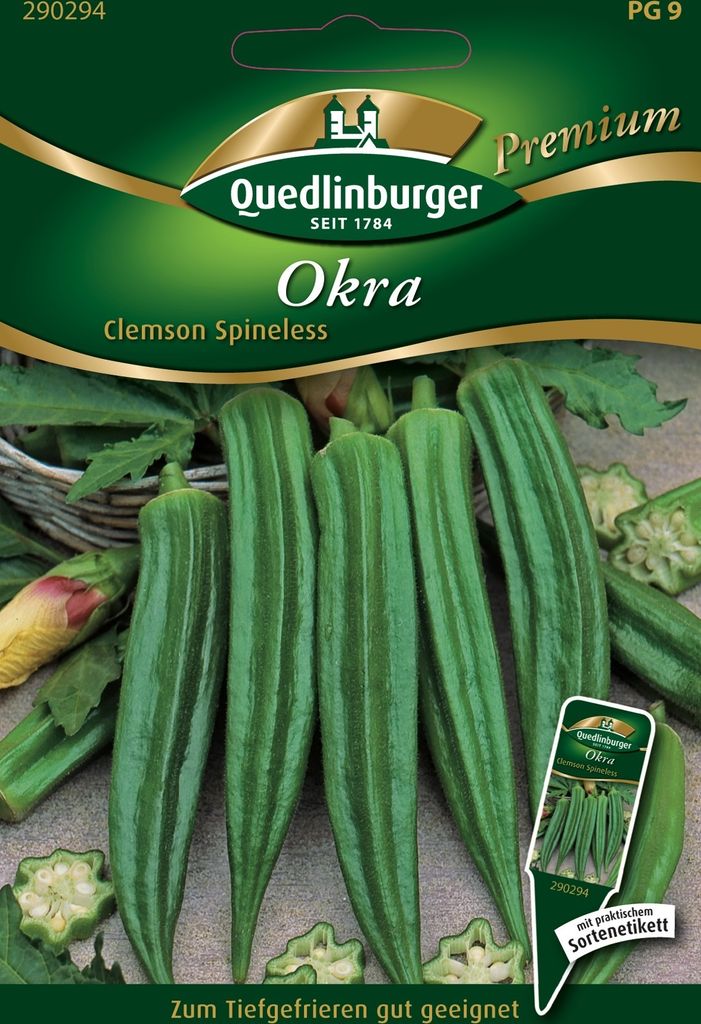 Okra Clemson Spineless | Okraschotensamen von Quedlinburger Produktbild 