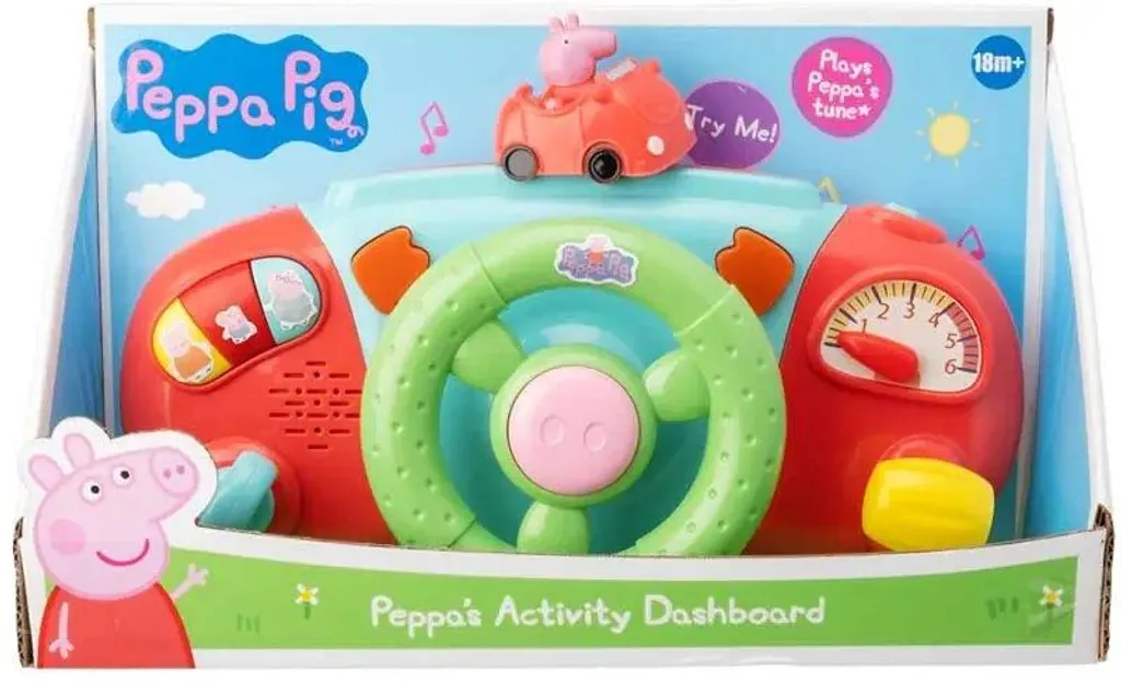 Tableau de bord interactif Peppa Pig avec effets sonores et lumières