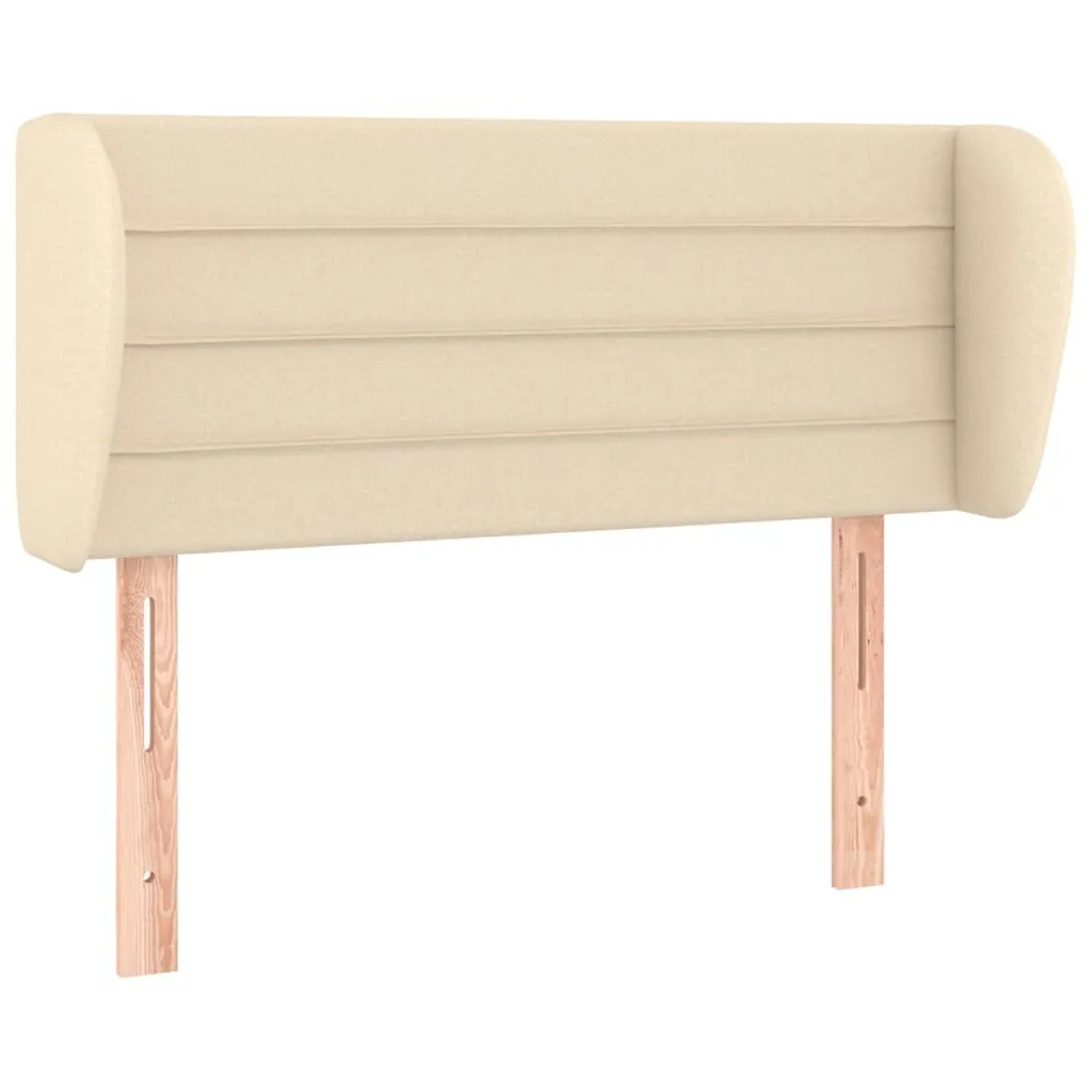Testiera Letto Imbottita Crema 83x23cm - Tessuto Lavabile e Resistente