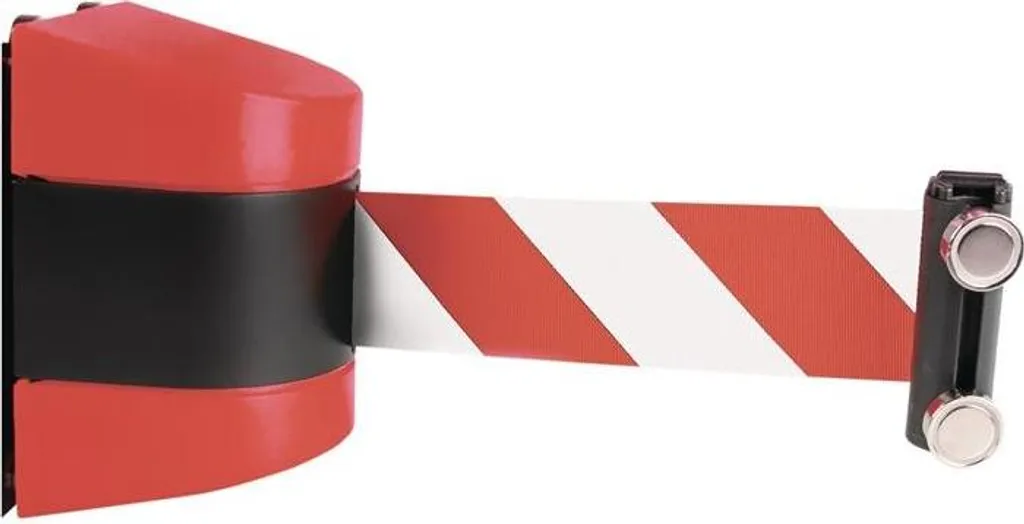 Baliser une zone de travail avec cette sangle magnétique 4,6m rouge