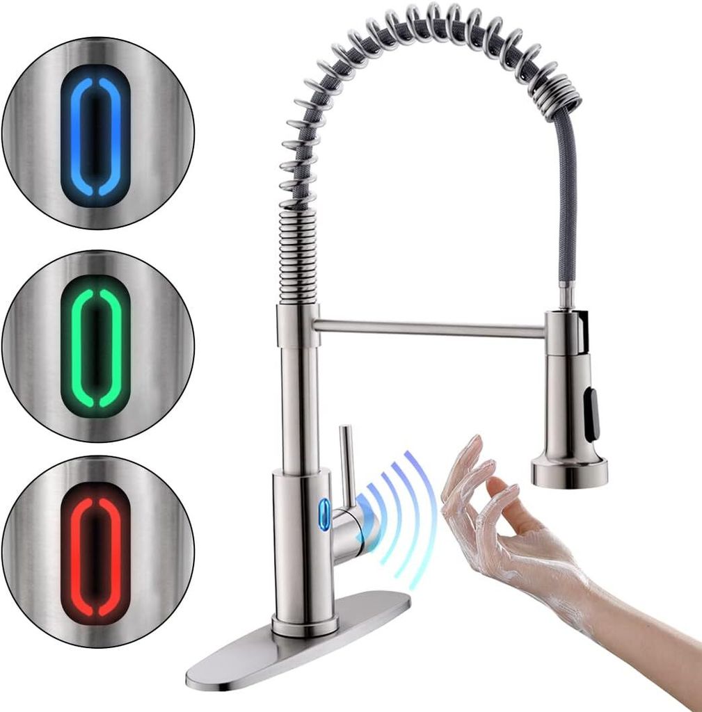 Edelstahl Küchenarmatur Ausziehbar Brause Wasserhahn Küche Produktbild 