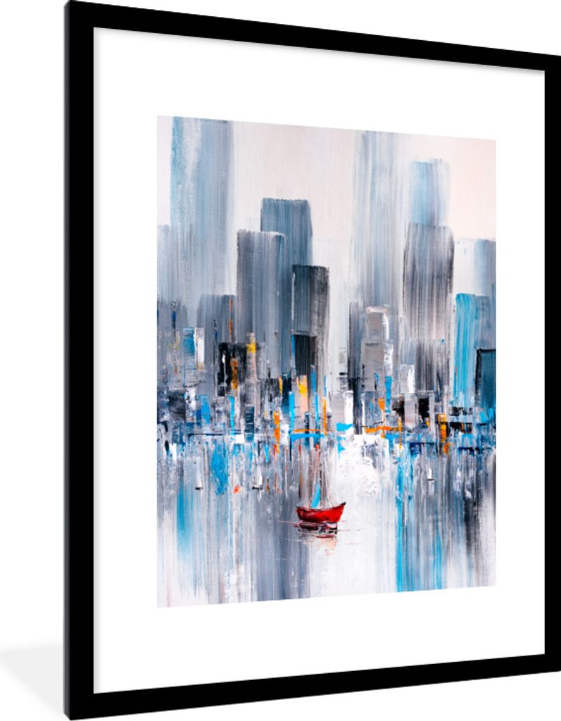 MuchoWow® MuchoWow® Gerahmtes Poster New York - Manhattan - Produktbild 