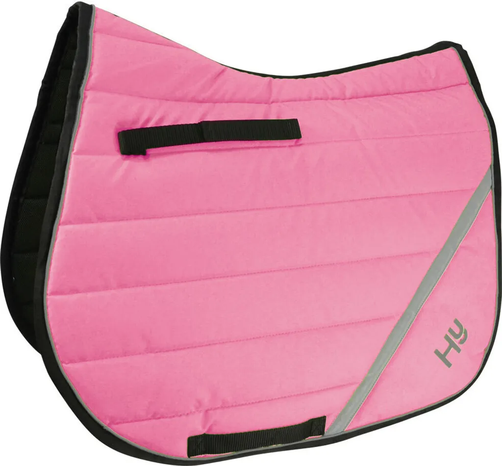 Tapis de Selle Rose Hy Reflector BZ4060 Taille Cob et Poney Sport