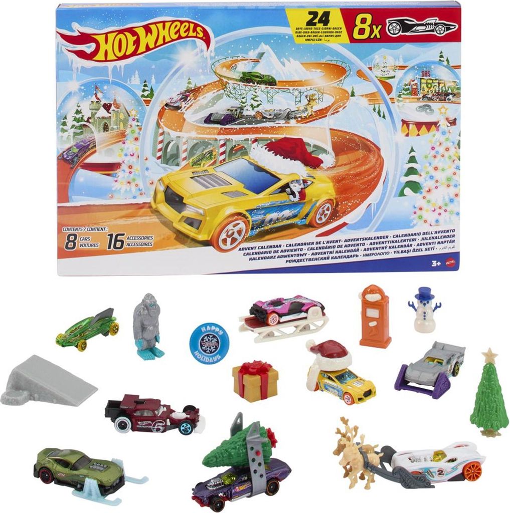 Mattel Calendrier de l'Avent Hot Wheels 2024 Image du produit 