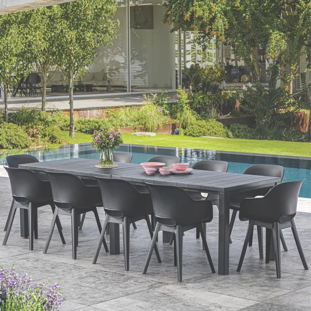 Table de jardin extensible Keter Julie Double 295 cm graphite - 22