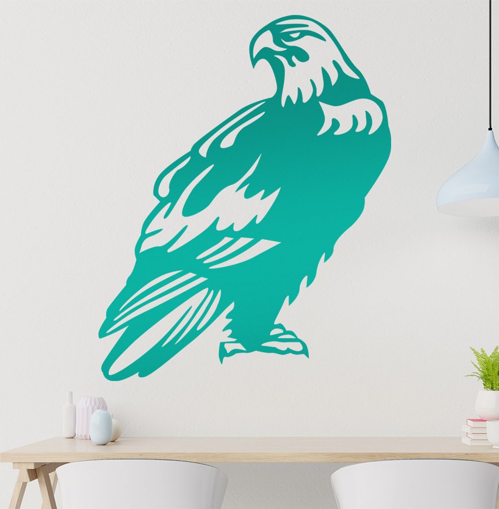 Adler Wandtattoo in 6 Größen - Wandaufkleber Wall Sticker - Dekoration, Küche, Wohnzimmer, Schlafzimmer, Badezimmer