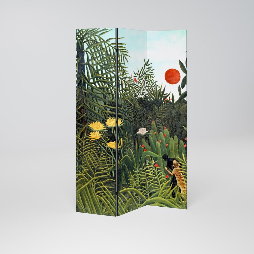 SpaceRebels Paravent Raumteiler - 3-teilig Raumtrenner, Druck 1-Seite - Raumtrenner - Trennwand Wohnung - Room Divider - Spanische Wand Deko Modern...