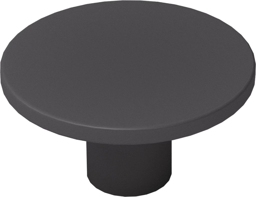 Möbelknopf Schwarz matt Ø 36 mm Schrankknopf Astro Produktbild 