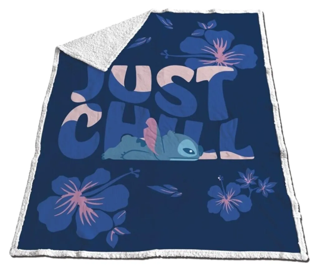 Couverture Lilo & Stitch Ultra Douce - Plaid Polaire Sherpa de Salon