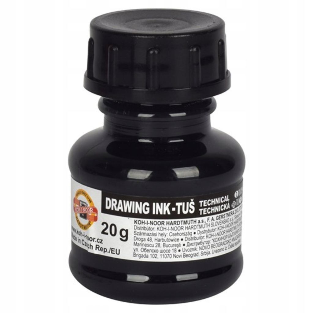 KOH-I-NOOR Kalligrafie- & Zeichentusche Schwarz 20g – Produktbild 