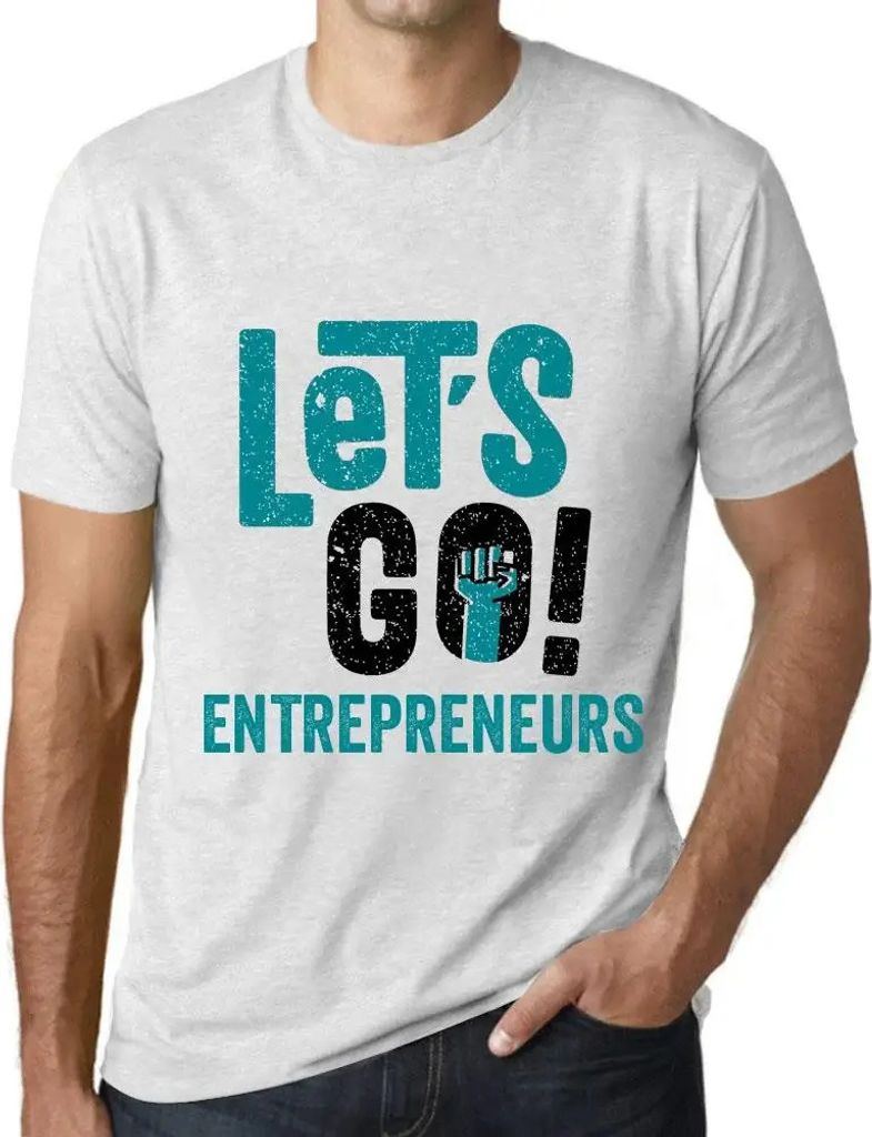 Herren Grafik T-Shirt Auf geht's Unternehmer – Let's Go Entrepreneurs – Öko-Verantwortlich Vintage Jahrgang Kurzarm Lustige Druck Geburtstag G...
