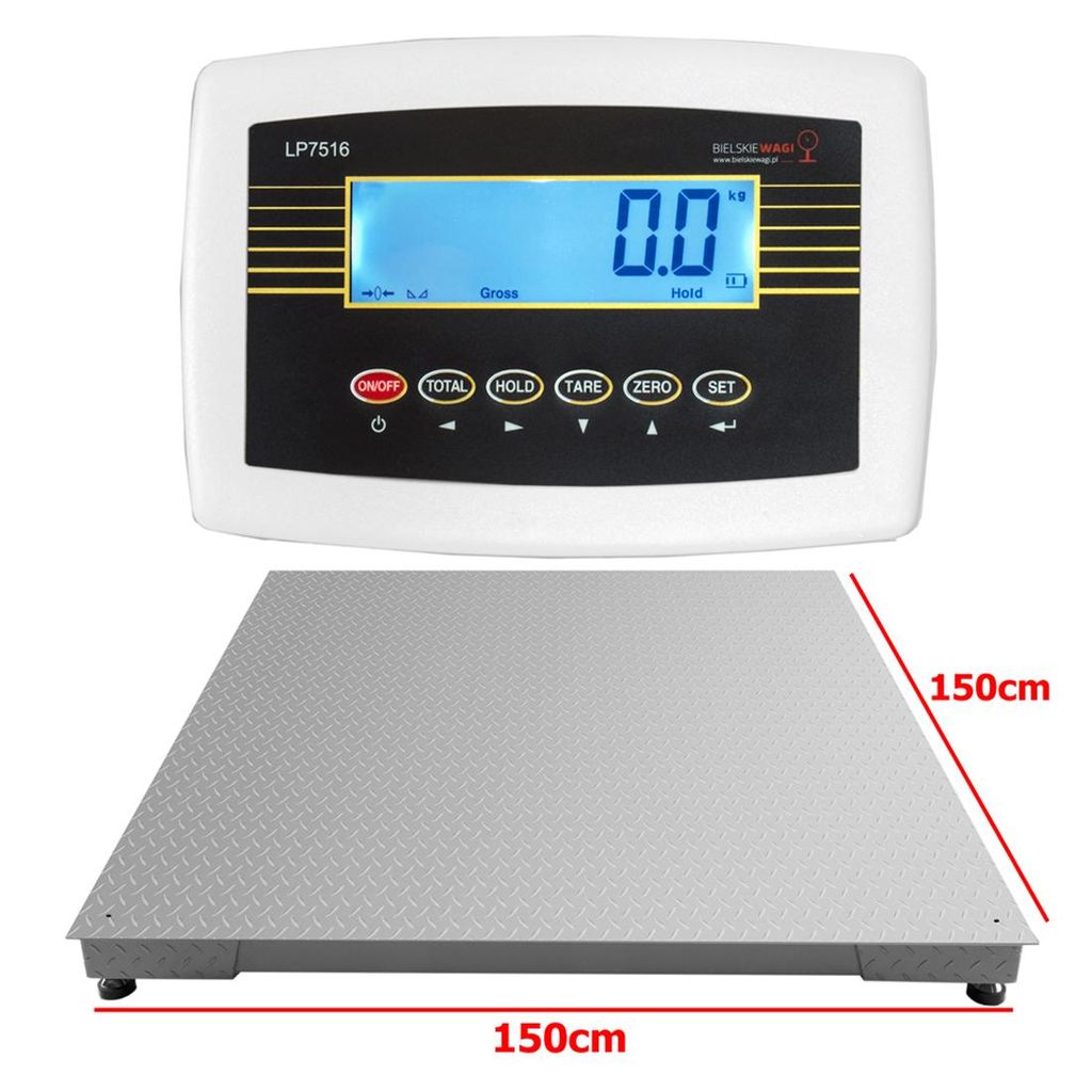 Plattformwaage Palettenwaage 1500 x 1500 mm Bodenwaage Waage Industriewaage 3t 3000kg 150x150cm