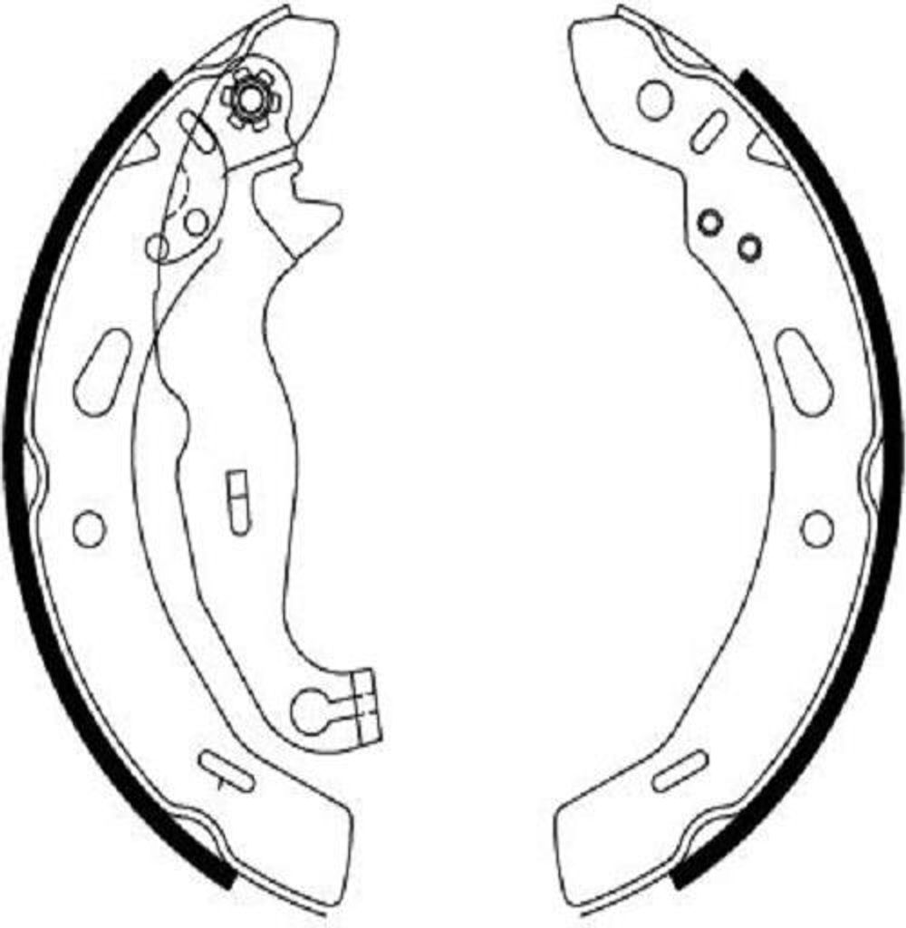 TRW Bremsbackensatz Trommelbremse Hinten für FORD Fiesta Mk6 Schrägheck (JA8, JR8) 200mm GS8814