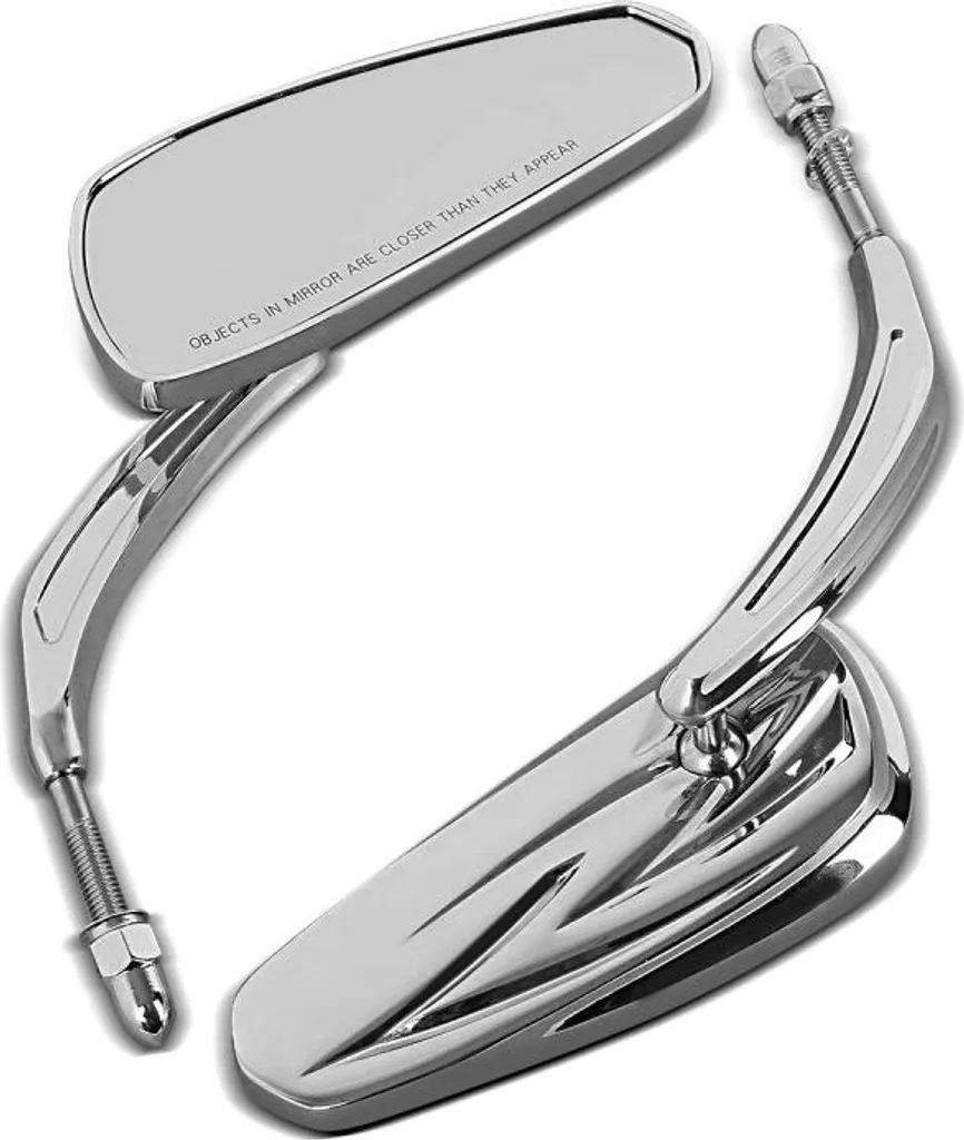Rétroviseur Moto Chrome CS21 avec Miroir Anti-Vibration pour Harley