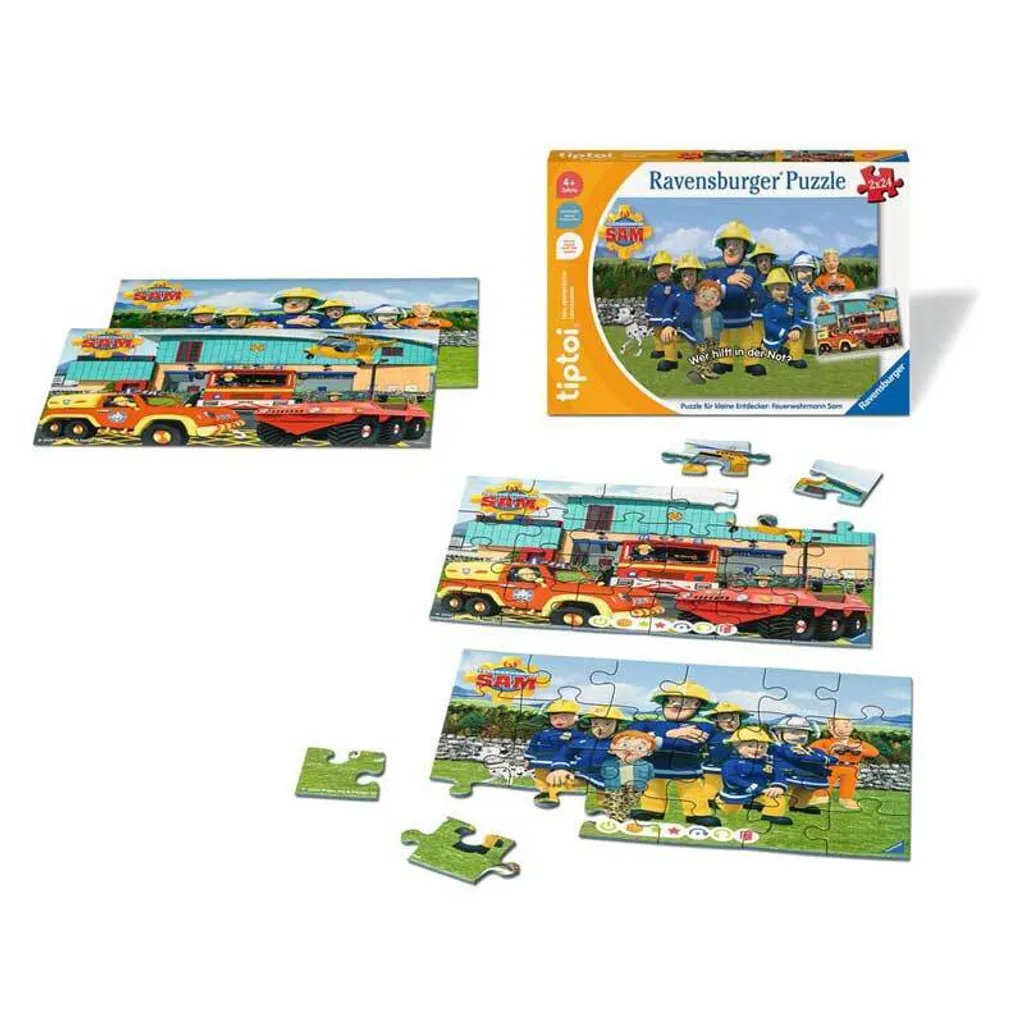 Puzzle Sam le Pompier : Activité Éveil et Motricité pour 3-5 ans