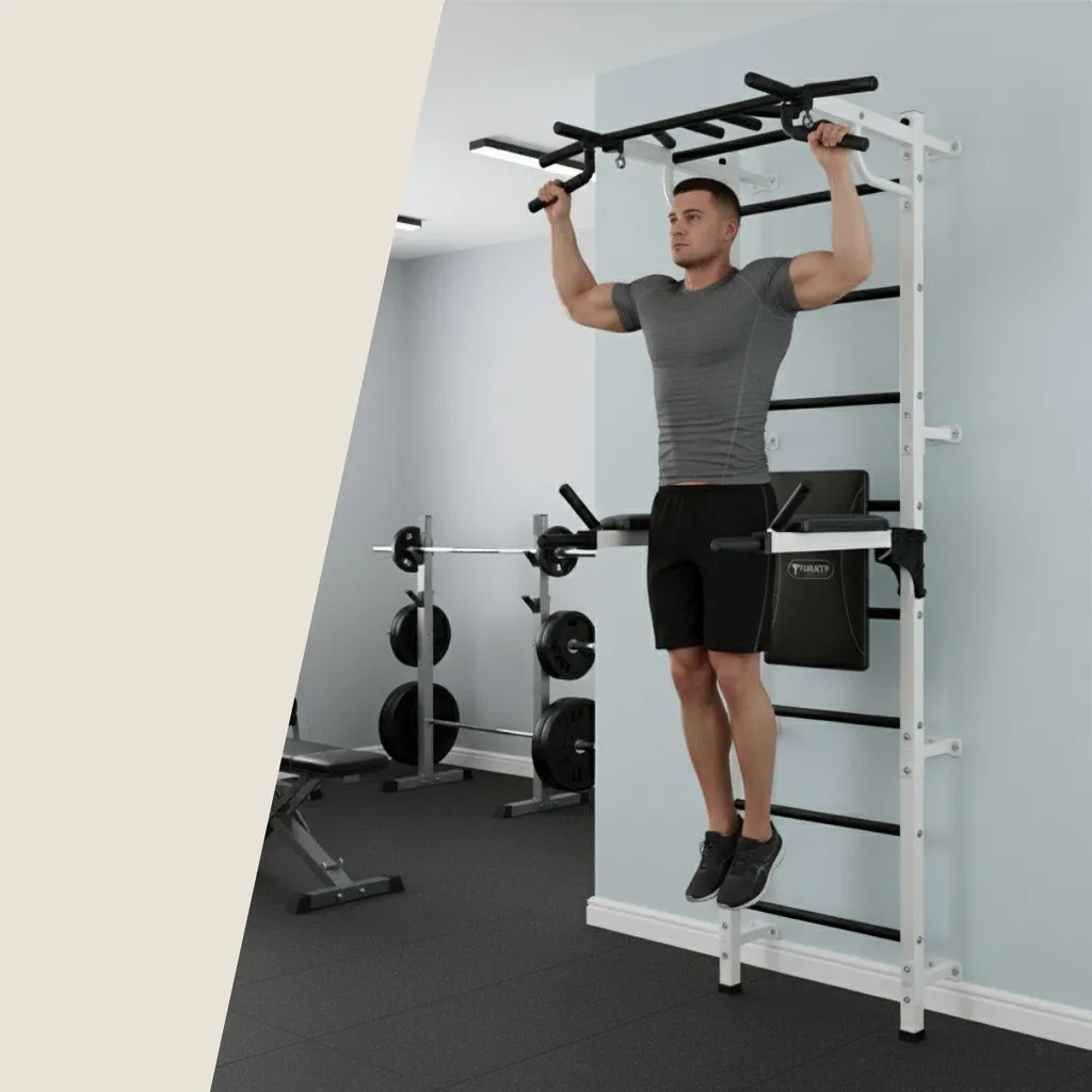 Espalier de gymnastique enfant Gamma Workout blanc pour chambre
