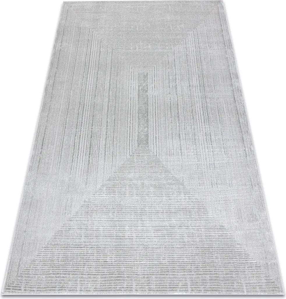 Tapis de salon géométrique gris 80x150 cm BALANCE 8788 style moderne