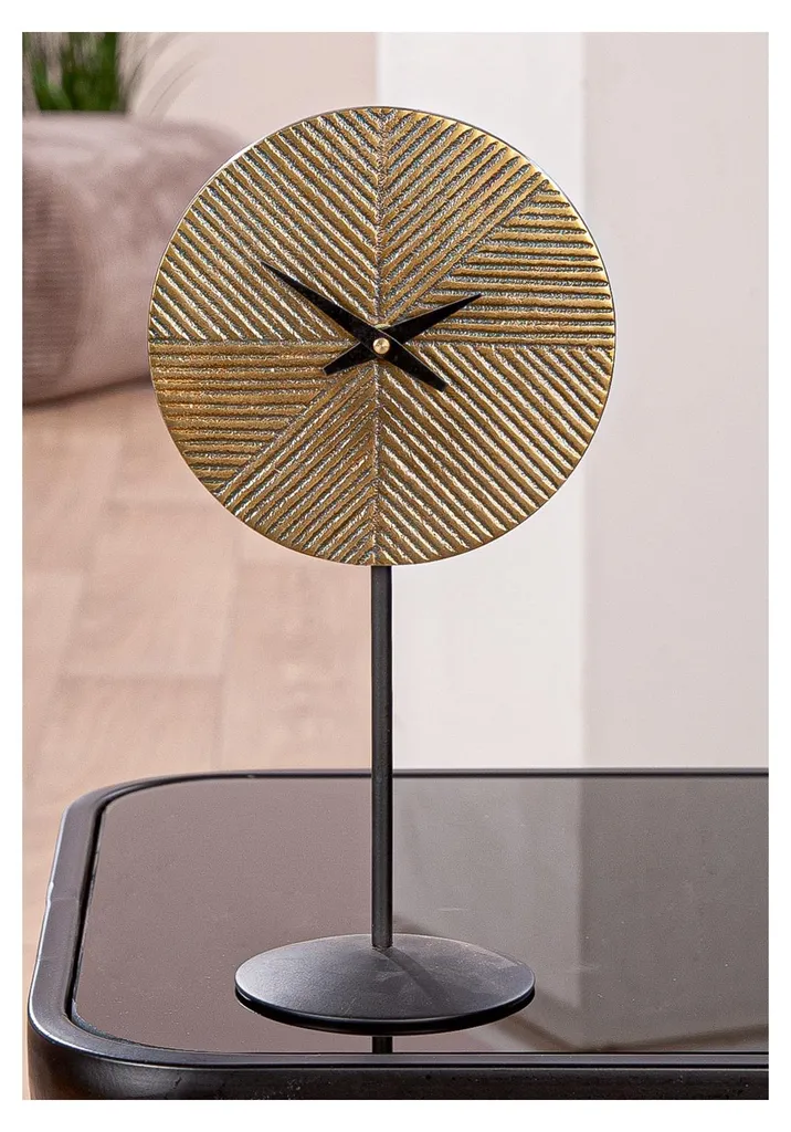 Horloge Pose Libre en Aluminium Bronze Rapa Gilde Hauteur 30cm Stylée