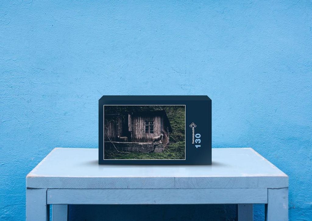 hansepuzzle 28719 - Bauernhaus Puzzle, 130 Teile, Tierwelt, 28,7 x 20,0cm mit hochwertiger Aufbewahrung, Kartonbox und wiederverschließbarem Beutel