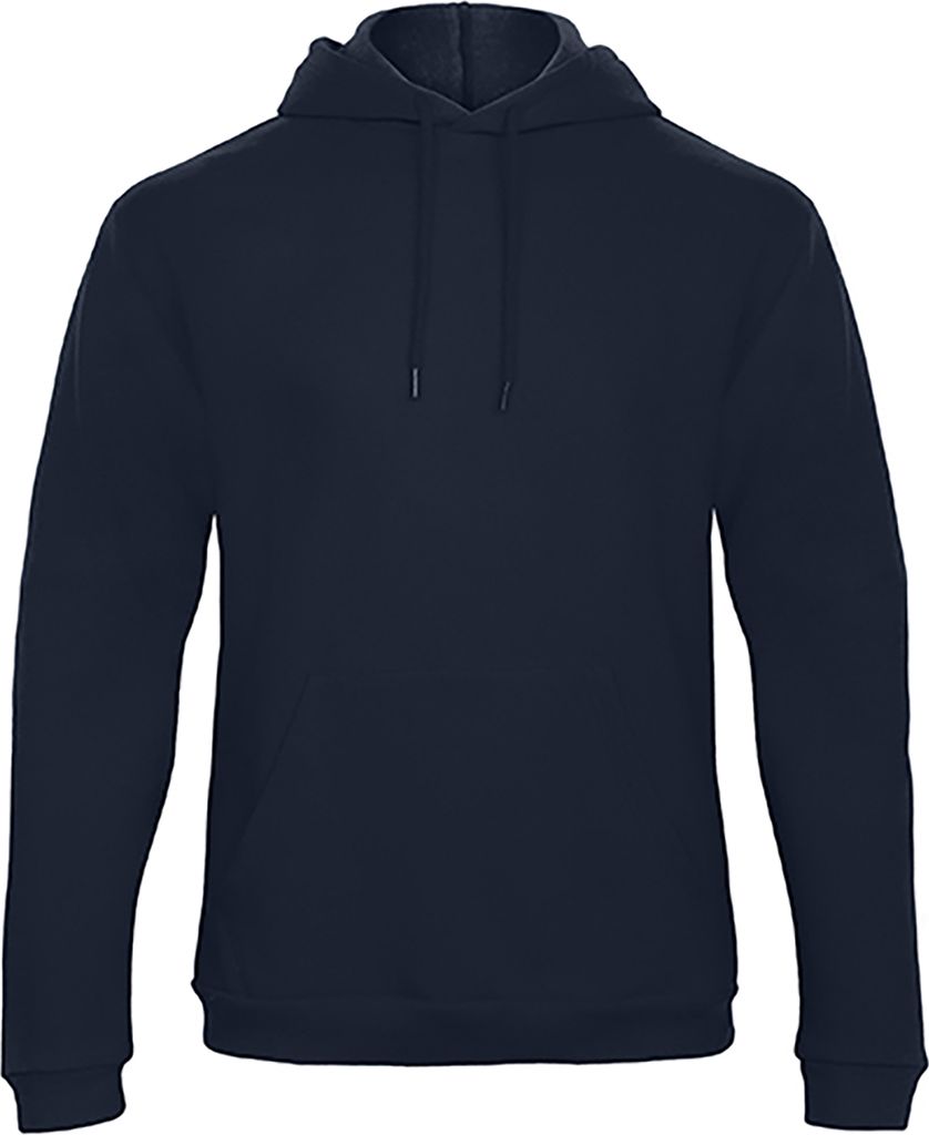 B&C WUI24 | Herren Hooded Sweatshirt / Kängurutasche - Farbe: Navy - Größe: XL