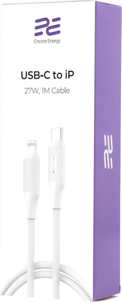 Ladekabel Encore Energy USB-C / Lightning PD Kabel zum Laden und zur Datenübertragung 100cm weiß MD-27CL1W