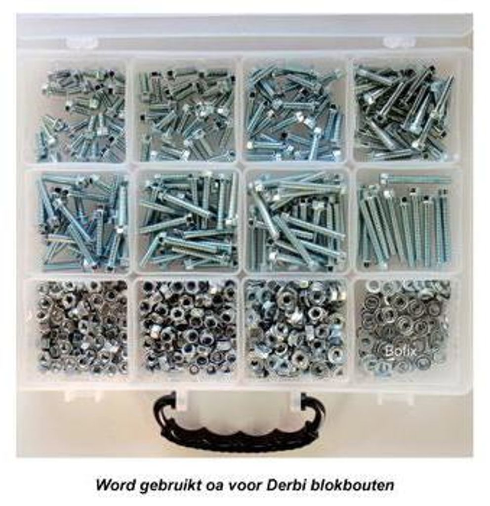 Bofix 219800 Box -Bereich von 12 Vaks Floens Bolzen und Muttern