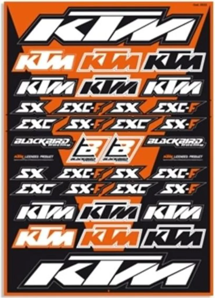 Kit déco Blackbird Racing KTM SX SX-F EXC EXC-F 65 SX Orange SP 1054596