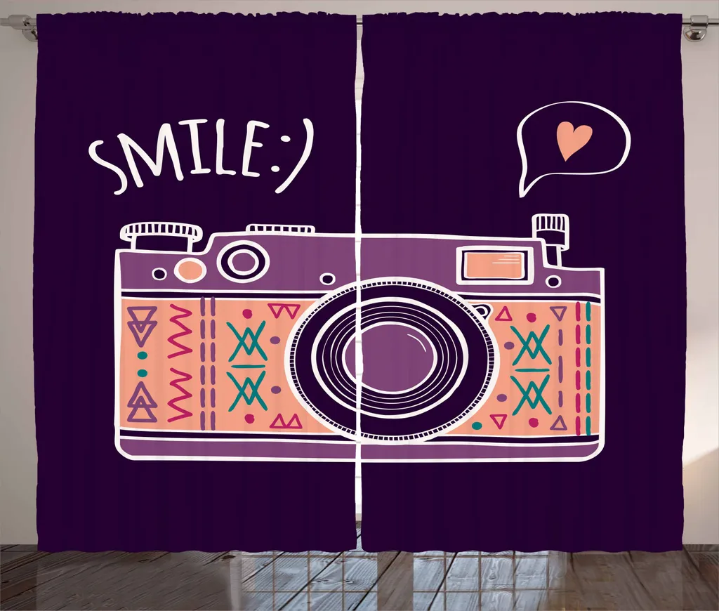 Tenda Design Retro ABAKUHAUS 280x245 cm Macchina Fotografica Rustica