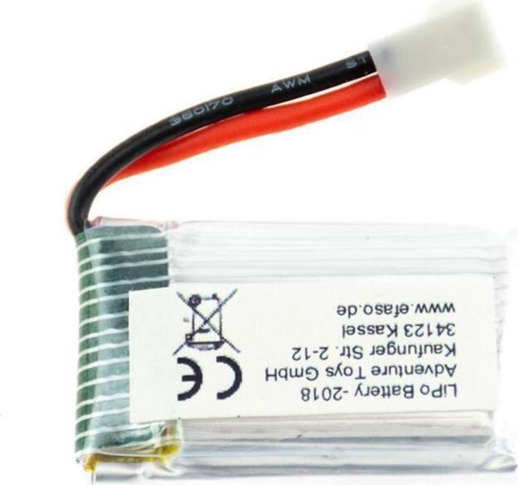 Akku 3,7V / 240mAh / Li-Po / weißer flacher Stecker / Produktbild 