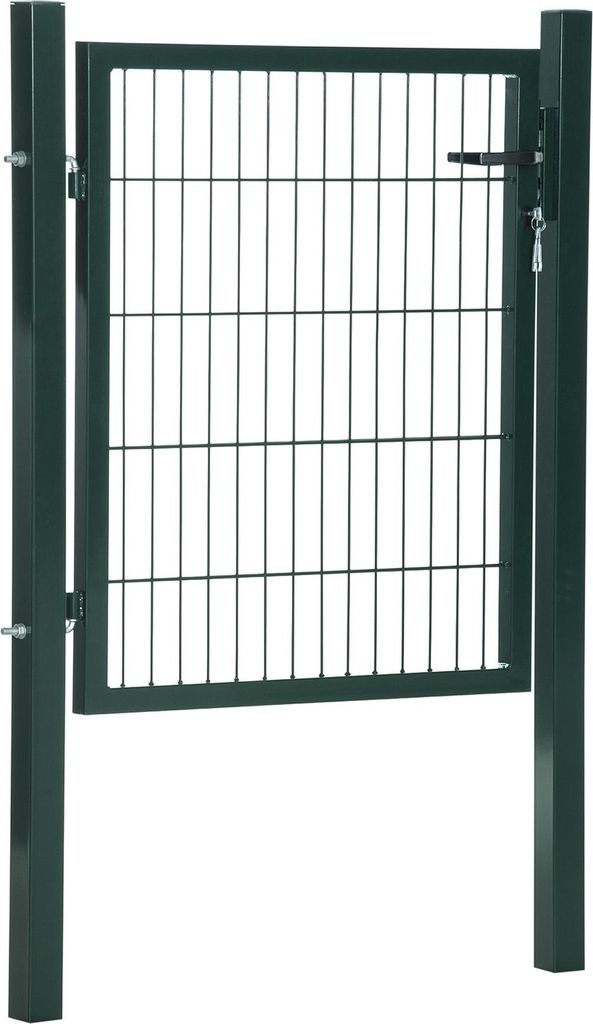 Gartentor Gartentür Zauntor Hoftür Aus Stahl Griff Schloss Und Schlüsseln 97 X 150 Cm Grün