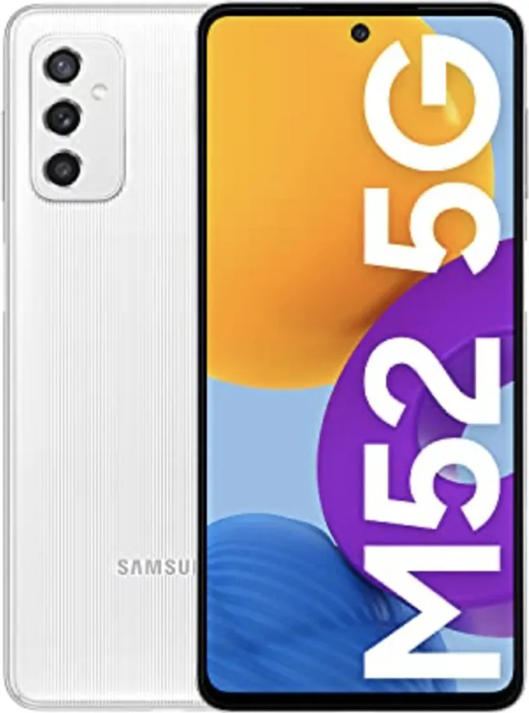 Smartphone 5G Samsung Galaxy M52 Double SIM Blanc 128Go Modèle M526