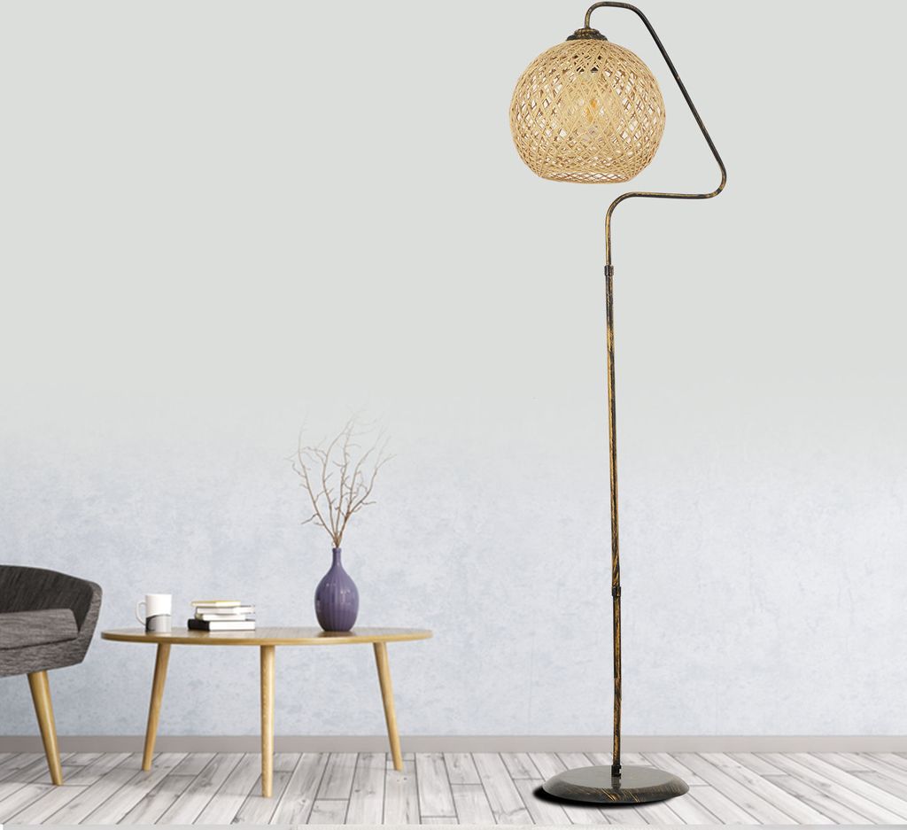 Opviq, ASY155- ASY155HMY, Gold, Stehlampen, Metallkörper