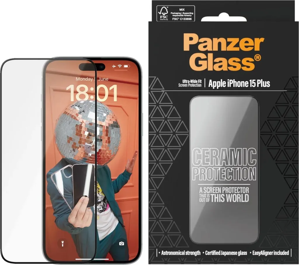 PanzerGlass iPhone 15 Plus Ceramic Protection: Eleganza e Forza 5X
