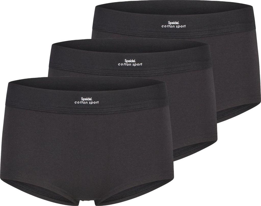 Speidel 3er Pack Baumwolle Sport Panty Bequem und elastisch, Mit breitem Weichbund, Glatte Abschlüsse