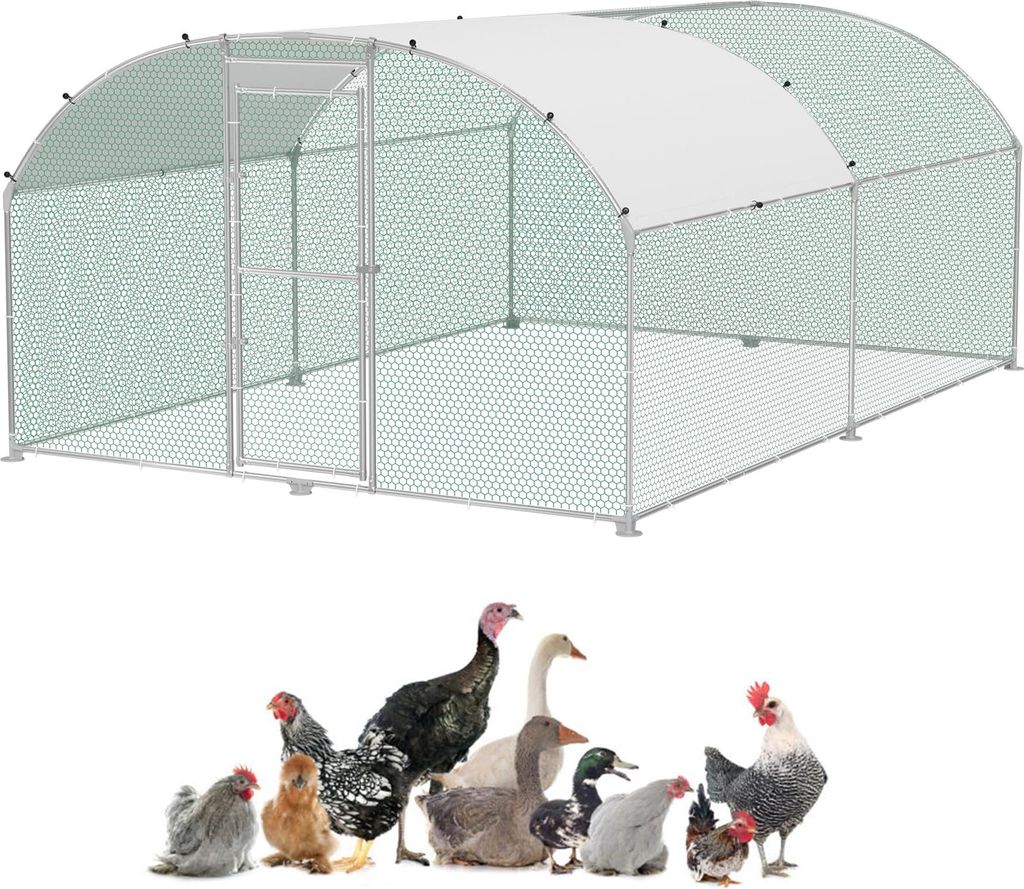 FIVMEN Kurník 3x4 m Klec pro slepice Volný výběh Kurník z Obrázek produktu 